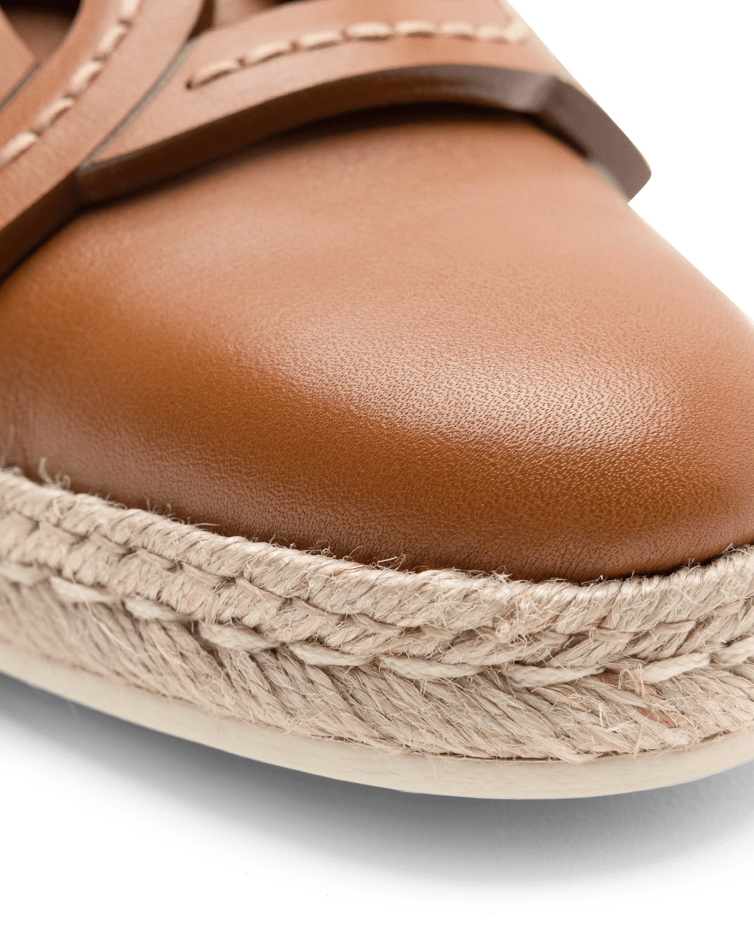 Tod's - Leather Chain Espadrilles Brown –